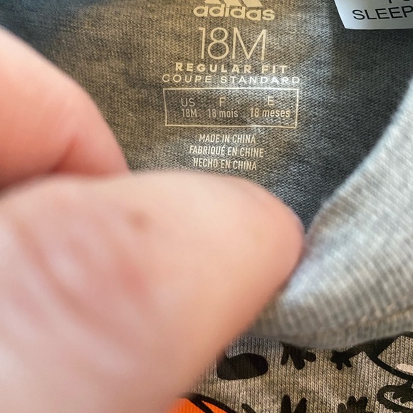 Adidas Gray Bodysuit with Playful Cartoon Design - Picture 4 of 6